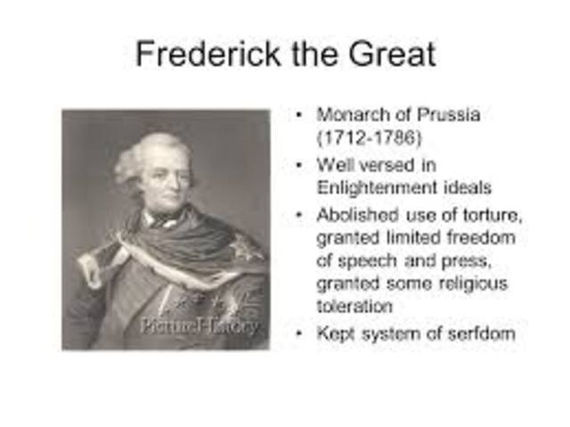 the enlightened despot fredrick ll began his rule of prussia