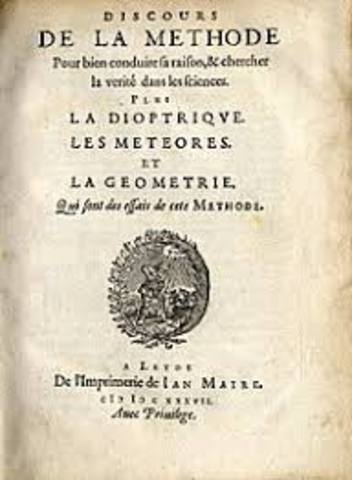Rene Descartes published discourse on method which set fourth his reasoning