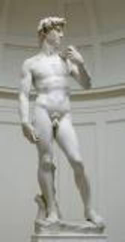 Michelangelo sculpts the David
