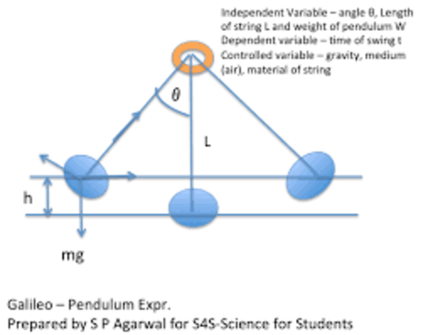 Galileo developed the law of the pendulum