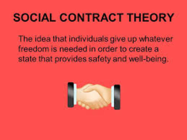 Thomas Hobbes published Leviathan – social contract (people give up rights to a strong ruler who maintains order)