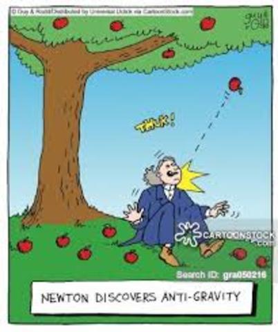 Isaac Newton published his law of gravity