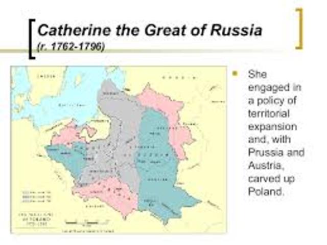 The enlightened despot, Catherine the Great, began her rule of Russia