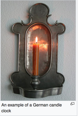 Candle Clock in Europe