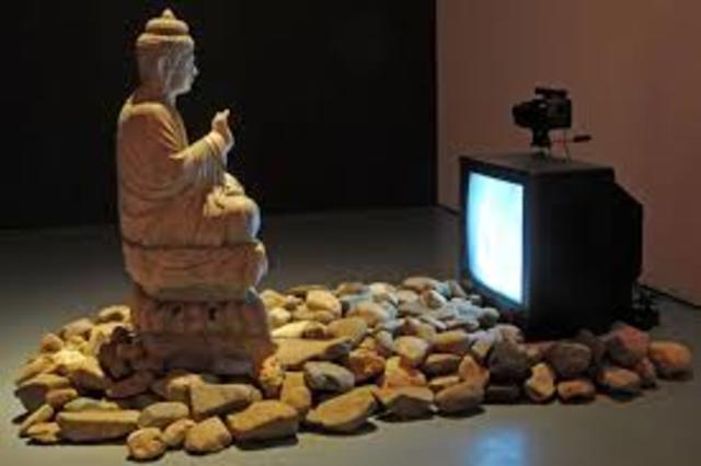 Buddha Duchamp Beuys by Nam June Paik