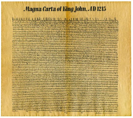 Politics: Magna Carta Signed By King John of England