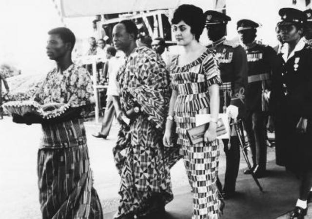 Nkrumah, the president, was deposed by a military coup.