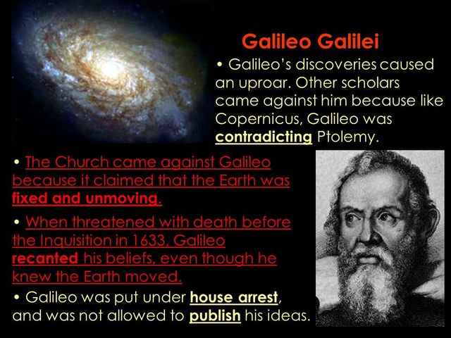 galileo was put under house arrest by an inquisition for supporting copernicus's theory