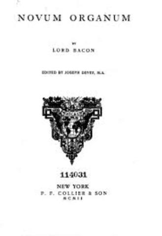 Francis bacon published Novum organum which encouraged the experimental method