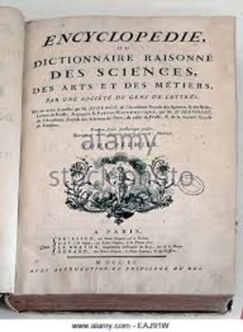 Denis Diderot published the first Volume of the Encyclopedia