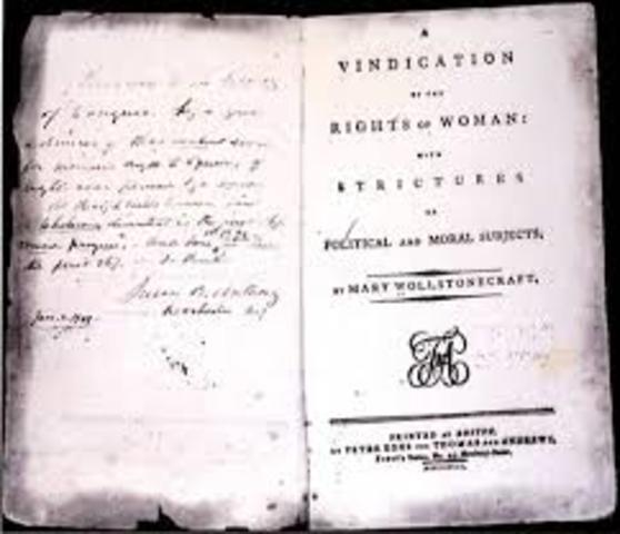 Mary wollstonecraft wrote a vindication of the rights of woman