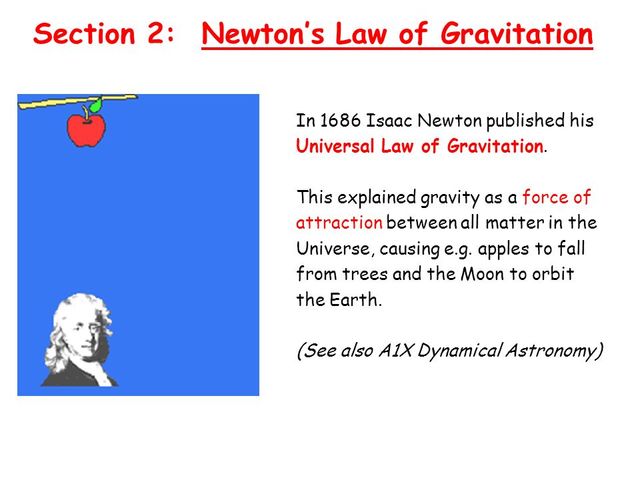 isaac newton published his law of gravity