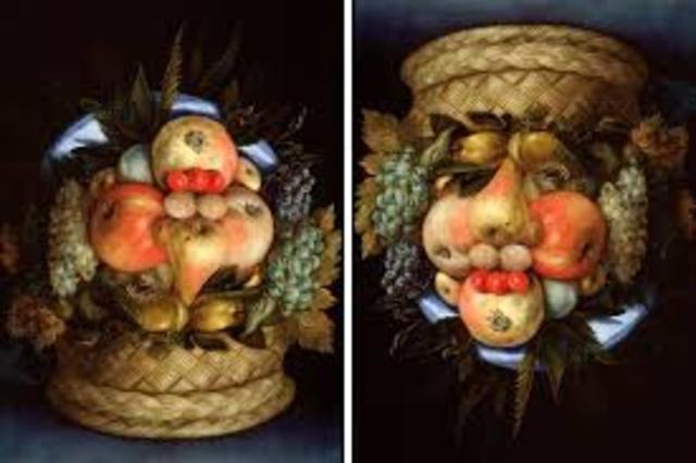 Giuseppe Arcimboldo- Reversible Head with Basket of Fruit