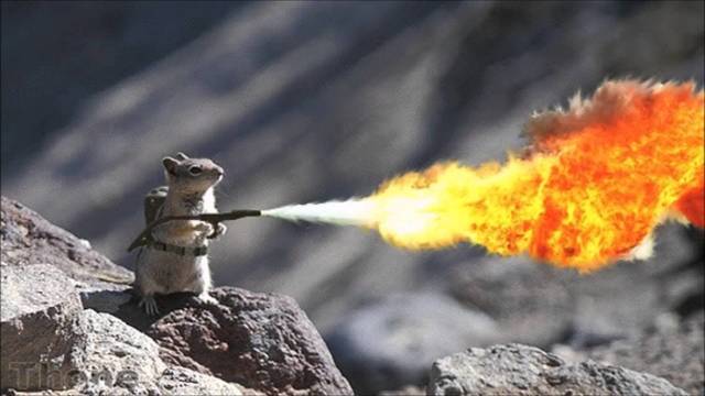 First flamethrower