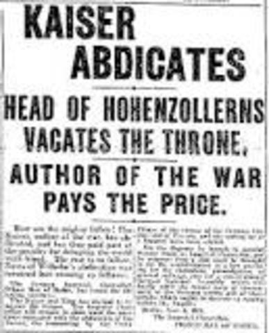 Wilhelm Abdicates