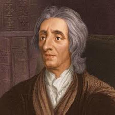 John Locke explained his theory of "natural rights" (life, liberty, and property)