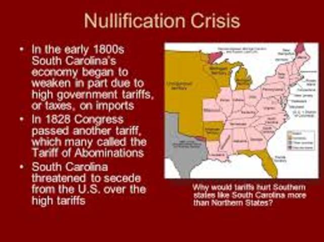Nullification crisis began