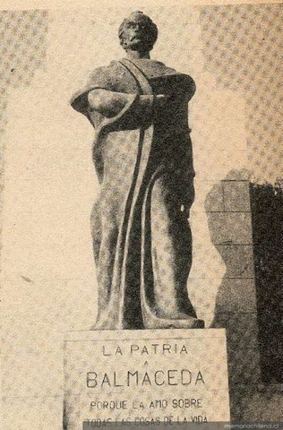 Monumento a Balmaceda,  Samuel Román