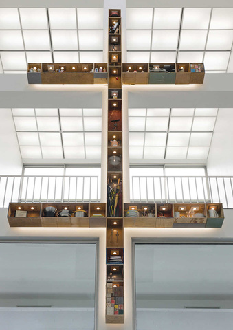 Installation view of Double Cross - Theater Gates