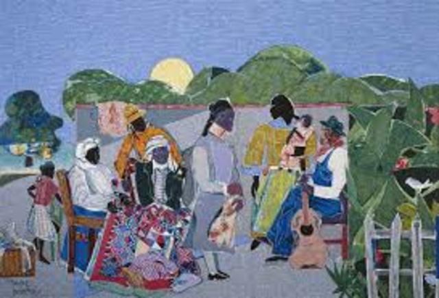 Quilting Time - Romare Bearden