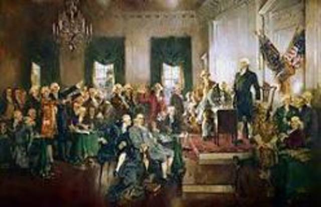 The U.S. enacted the Constitution – establishing a federal system, separation of powers, checks and balances