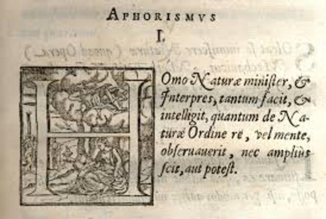 Francis Bacon published Novum Organum which encouraged the expiremental method