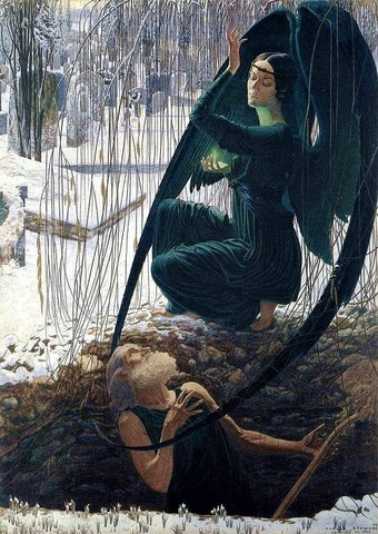 La muerte del sepulturero, Schwabe