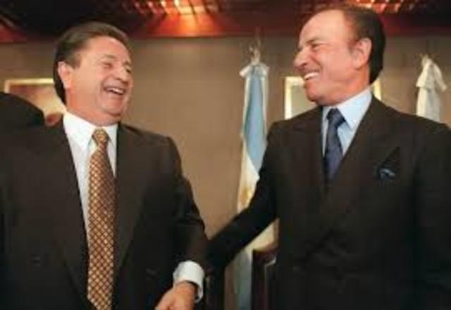 Menem offensive against Duhalde