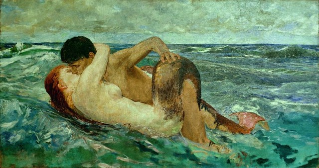 Tritón y nereide, Max Klinger