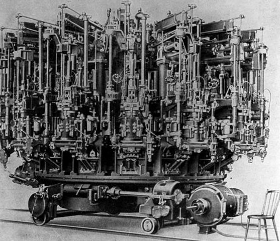 Máquina automática para fabricar botellas. (Owens)
