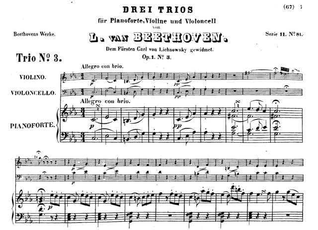 1795, His first Mature Pieces were Published (Opus 1)