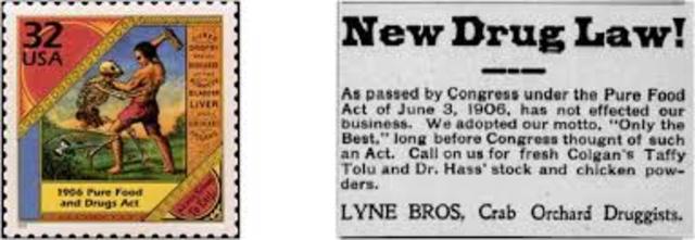 food and drug act passed-Theodore Roosevelt