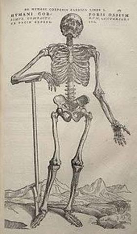 Andreas Vesalius published On the Fabric of the Human Body - detailing dissection of human bodies