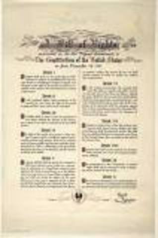 The U.S congress added the bill of right to the Constitution