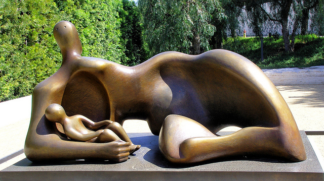 Draped Reclining Mother and Baby