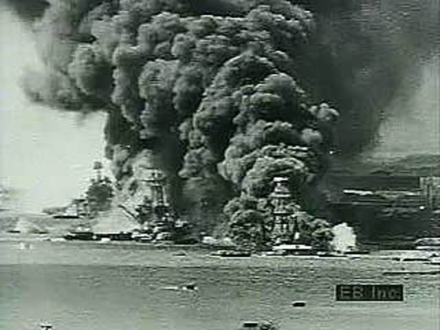 Japan attacks Pearl Harbor