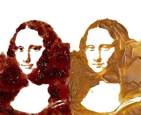 Double Mona Lisa (Peanut Butter + Jelly), After Warhol Series - Vik Muniz