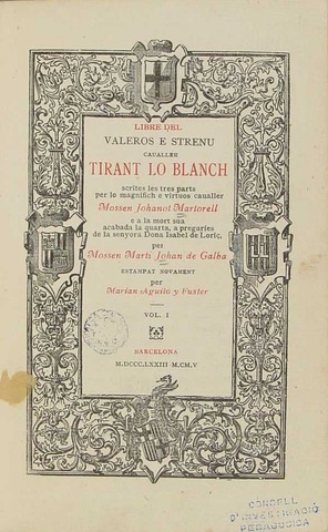 Publicació de Tirant lo blanc