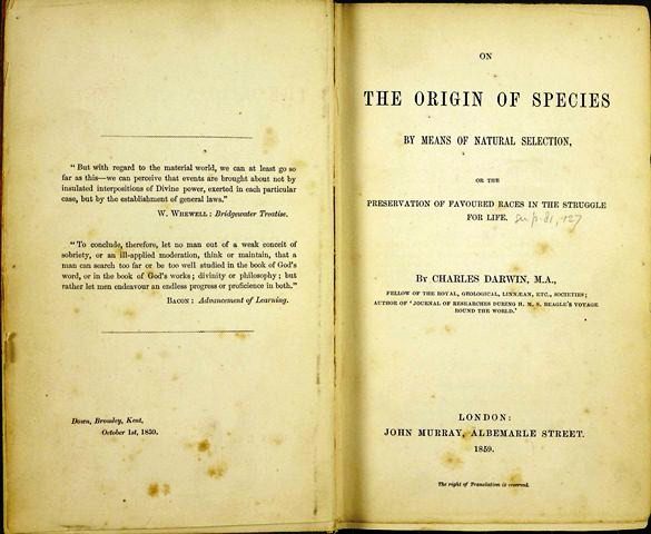 Charles Darwin Published "On the Origin of Species"