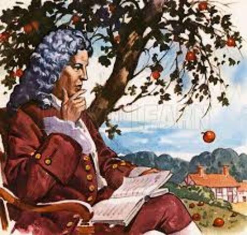 Isaac Newton published his law of gravity