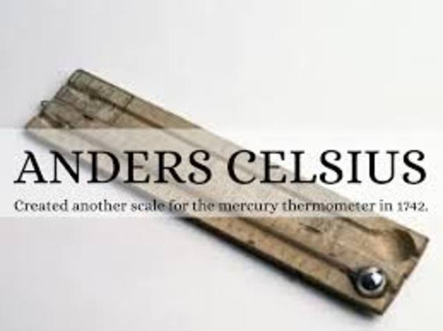 Anders Celsius created a scale for the mercury thermometer