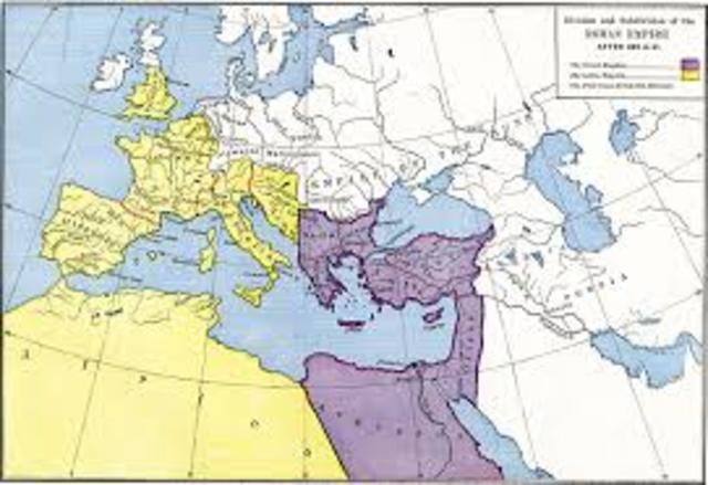 Theodosius I had divided the Roman Empire