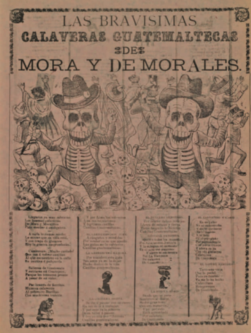 Las bravisimas calaveras guatemaltecas de Mora y de Morales