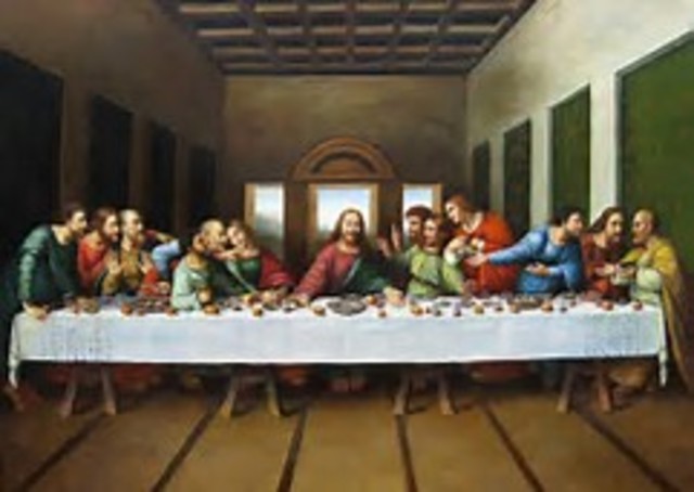Leonardo da Vinci paints "The Last Supper"