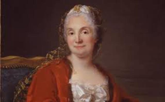 Marie-Therese Geoffrin held her first salon of philosophes