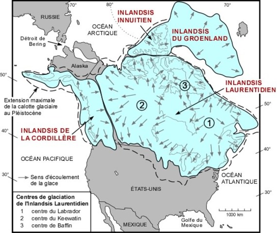 Arrive des Premiers occupant en l'Amerique du Nord.