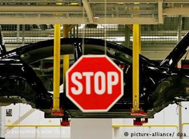 Halt of automobile production