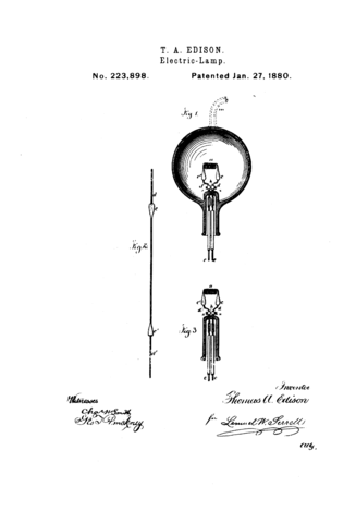 Thomas Edison patents the electrical light bulb