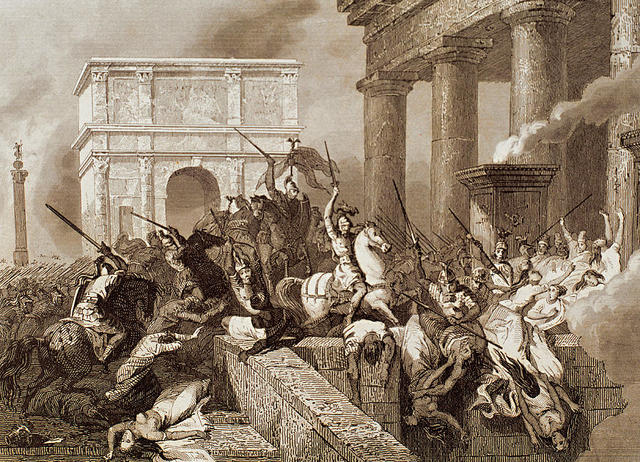 Visogoths sack Rome
