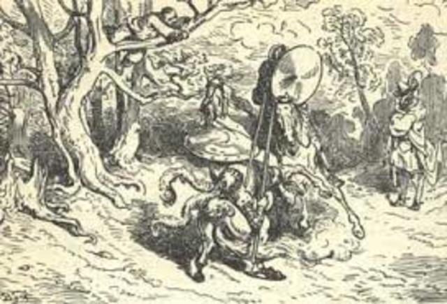 Victorioso combate con el Caballero del Bosque